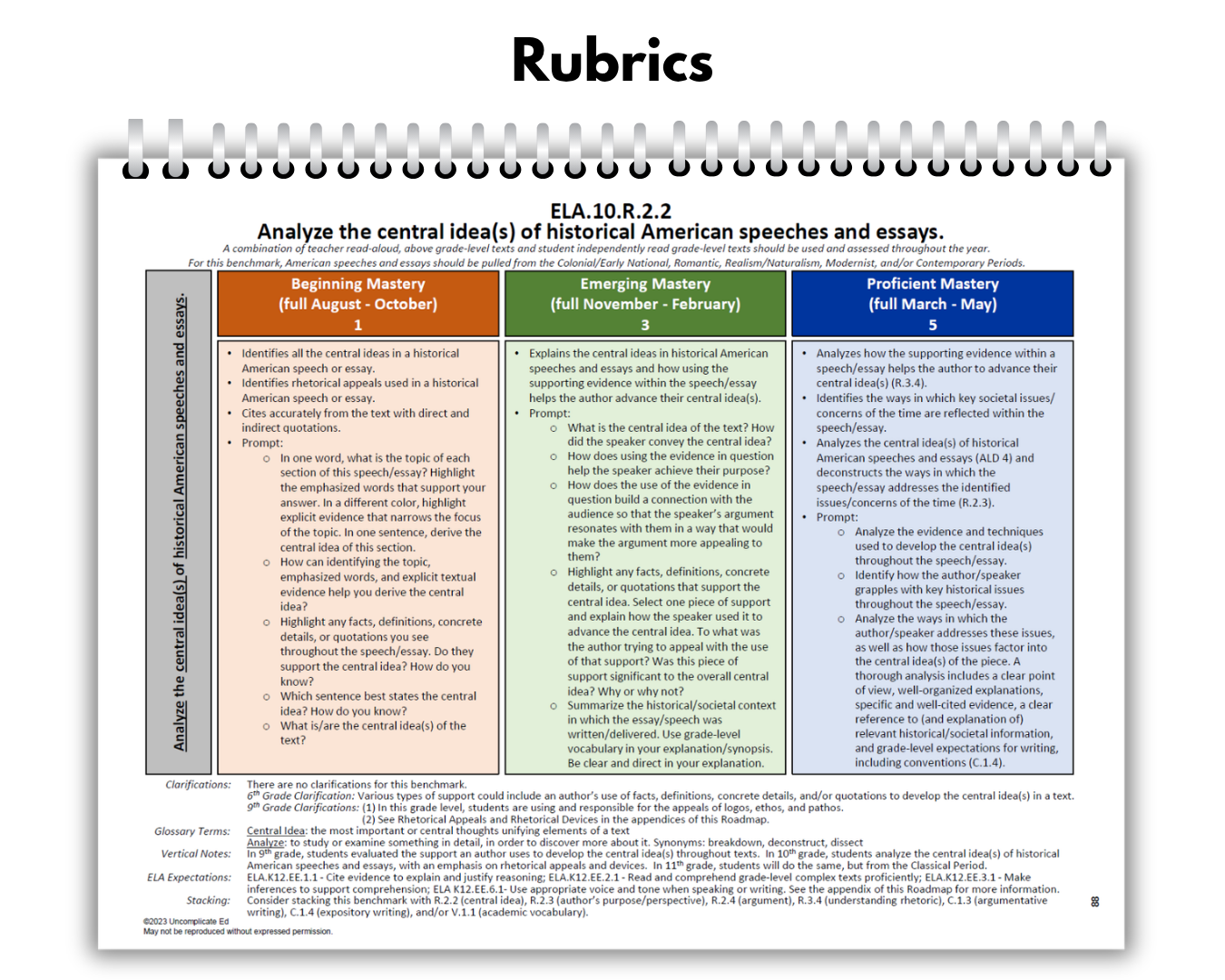 Roadmaps to Mastery: Reading Comprehension (9th–12th Grade)